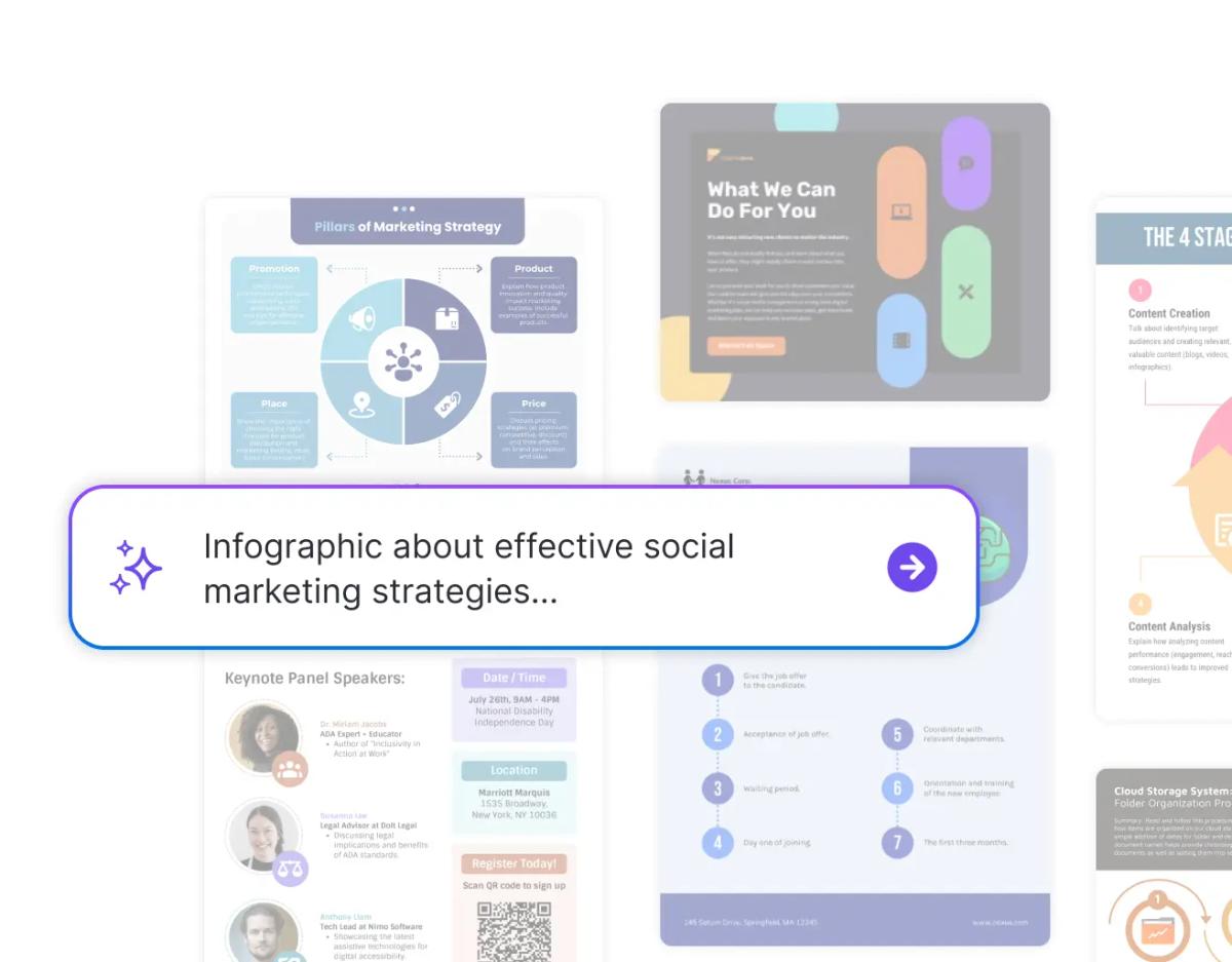 Captura de pantalla del producto Venngage